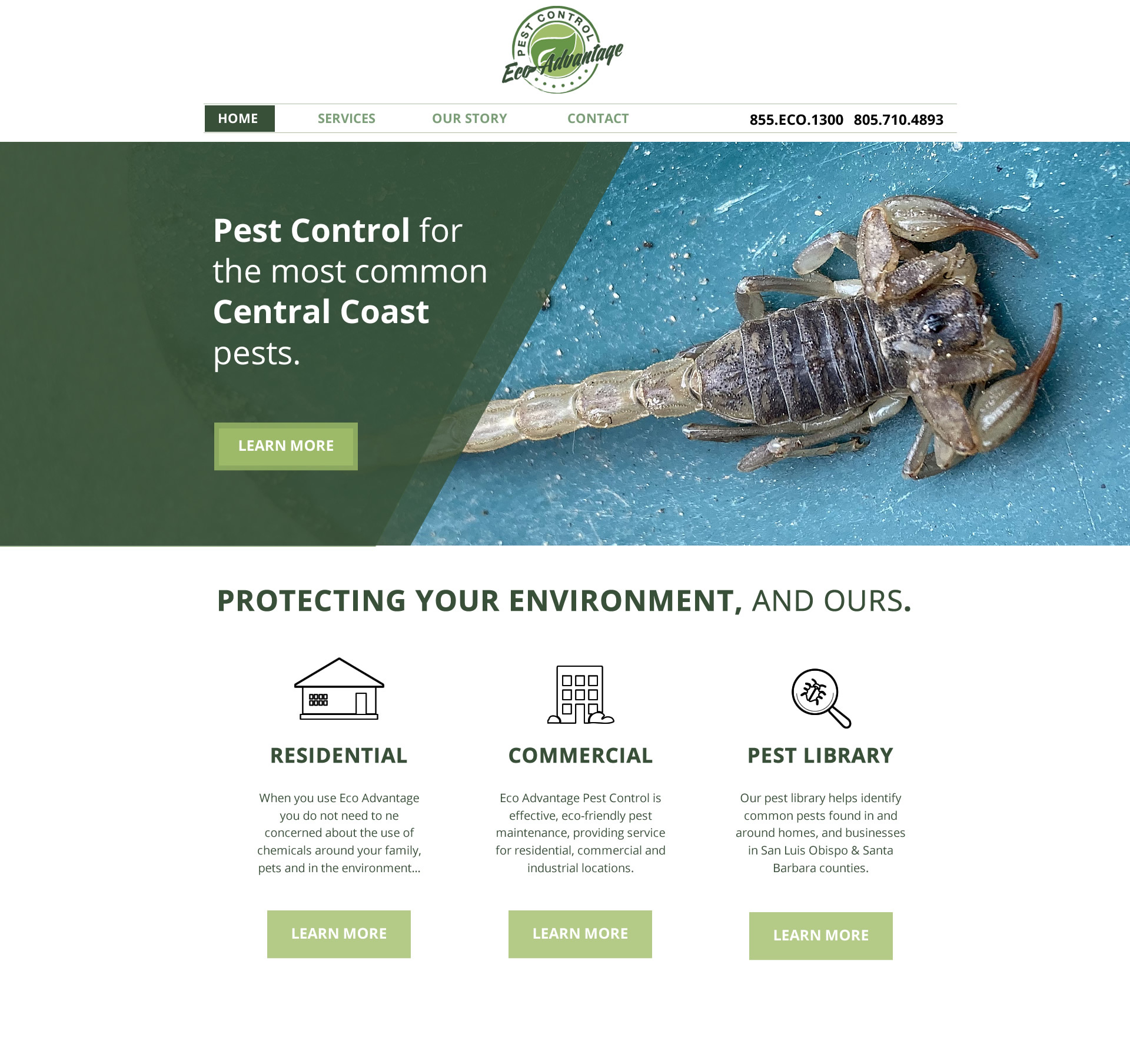 Since 2013, Eco Advantage Pest Control has provided effective, eco-friendly pest maintenance.  We provide service for residential, commercial, and industrial locations. All of our services and products are safe for the environment, as well as, people, pets, plants and personal belongings. At Eco Advantage Pest Control, our expert technicians will develop solutions to help minimize or eliminate the use of chemicals in your home and business, by providing thorough treatments with eco-friendly products. So, if you are concerned about the use of chemicals around your family, pets and in the environment... 